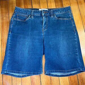 Croft & Barrow Jorts Denim Shorts Women's 10 M Blue and Navy